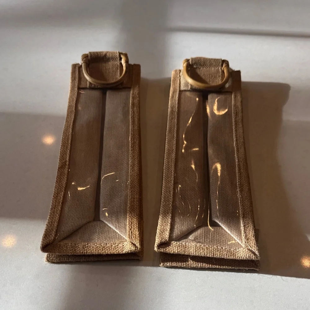 Chic Tan Gift Wrap Holders wine bag